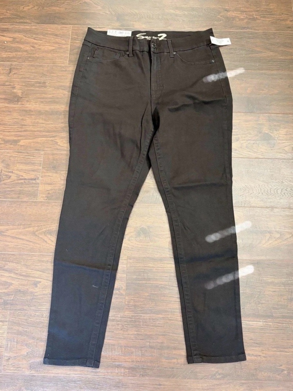 NWT Seven7 Tummy Less High Rise Skinny Jeans Women’s Size 16 Black Slimming